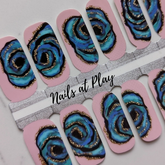 5 for $15 Nail Wraps- Rose Oil - Picture 2 of 3